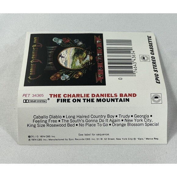 Charlie Daniels Band Fire on the Mountain 1974 CBS Cassette Tape Tested - Picture 8 of 8
